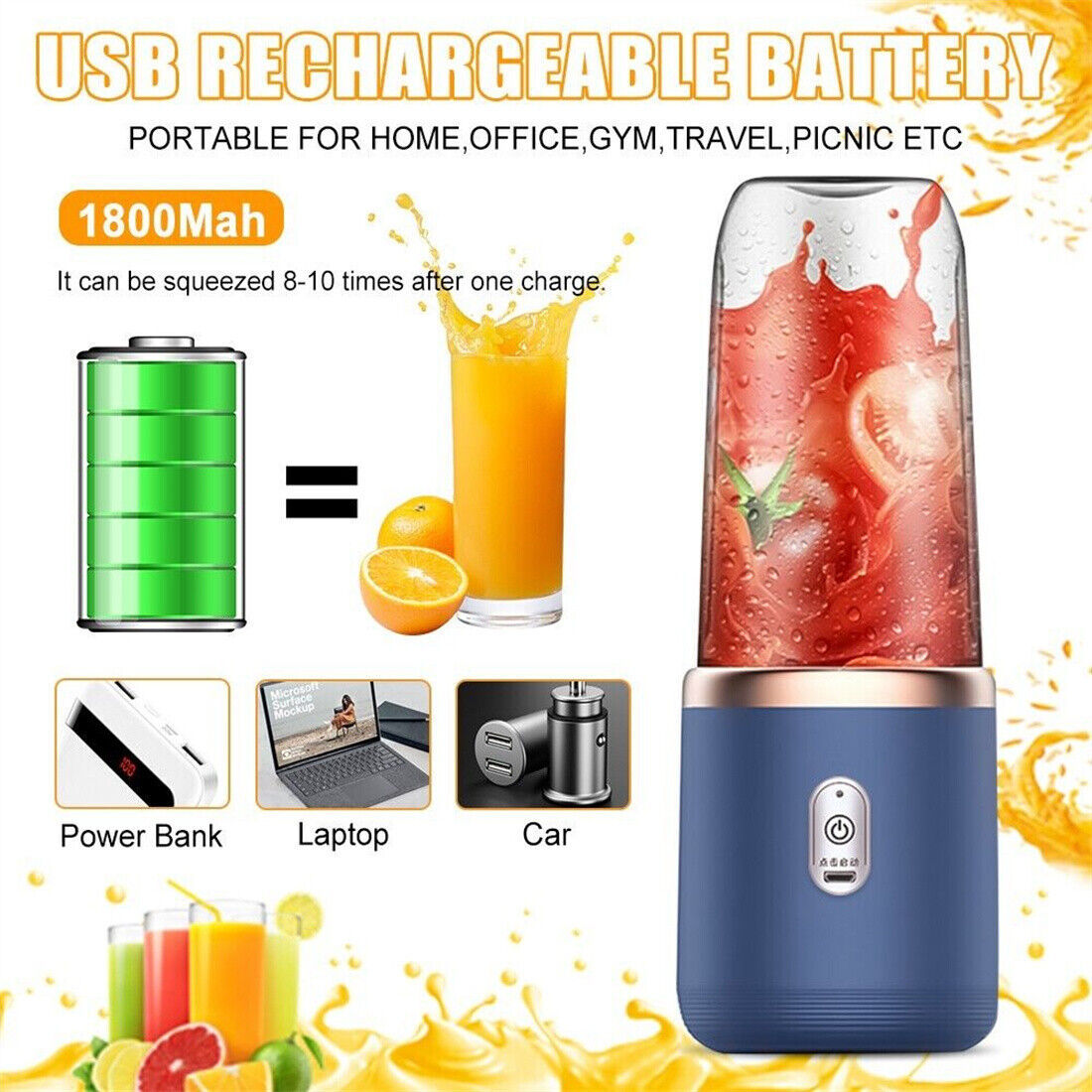 Travel-Friendly Smoothie Blender USB