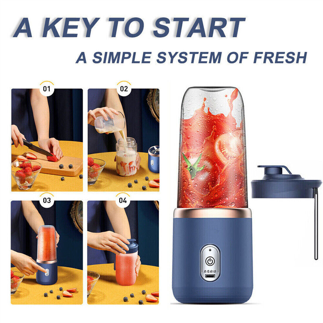 Travel-Friendly Smoothie Blender USB