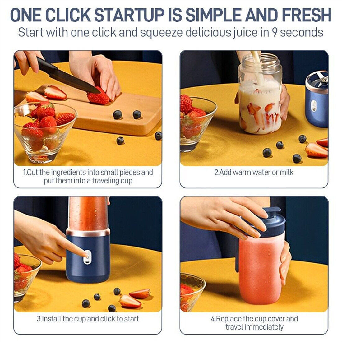 Travel-Friendly Smoothie Blender USB