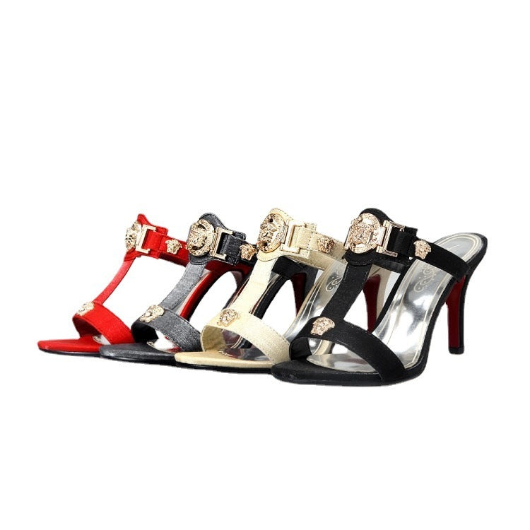 New High Heel Sandals And Slippers Toe Stiletto Sandals