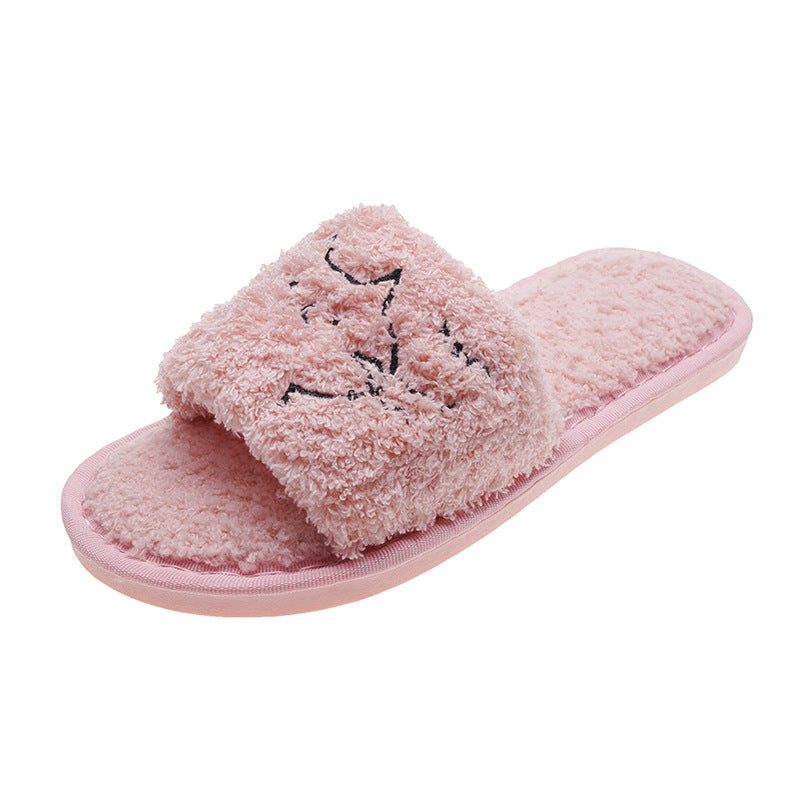 Women's Home Cat Flat Warm Flip Flop
