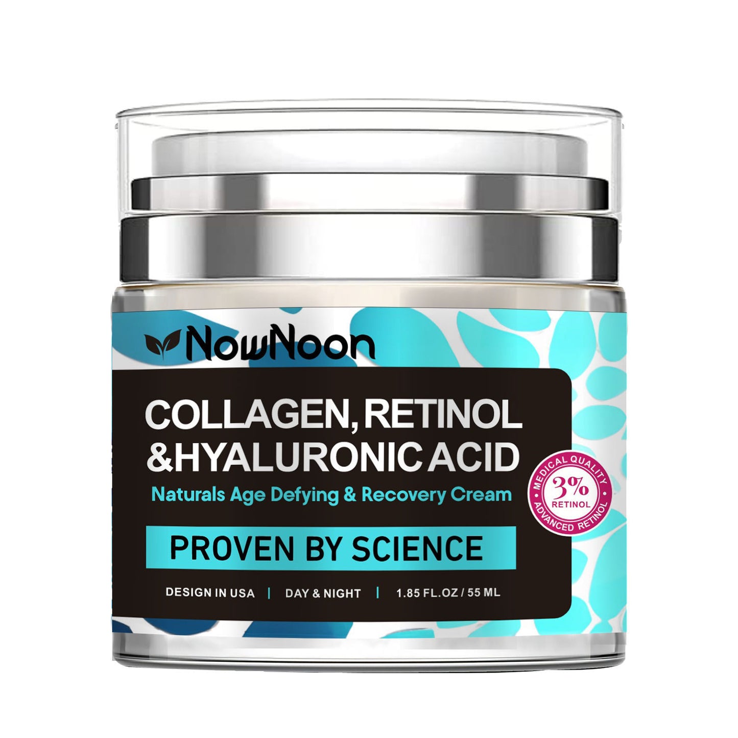 Collagen Retinol Hyaluronic Acid Cream - Anti-Aging Face Moisturizer for Face, Neck & Décolleté