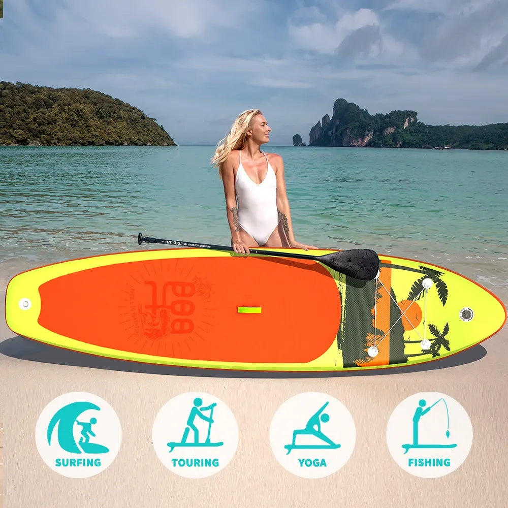 π Ride the Wave Anywhere with Our Standing Inflatable Surfboard! πββοΈπ¨