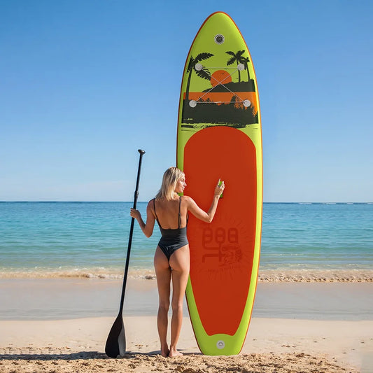 🌊 Ride the Wave Anywhere with Our Standing Inflatable Surfboard! 🏄‍♀️💨