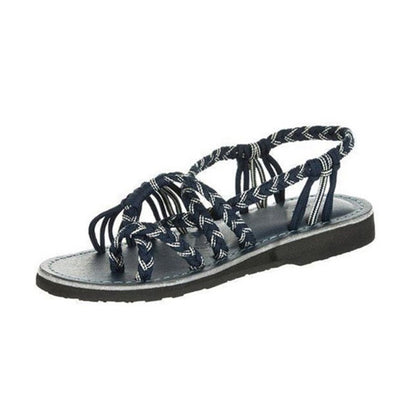 Colorblock knot sandals
