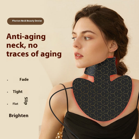 Neck Silicone Mask Led Red Blue Light Beauty Skin Rejuvenation