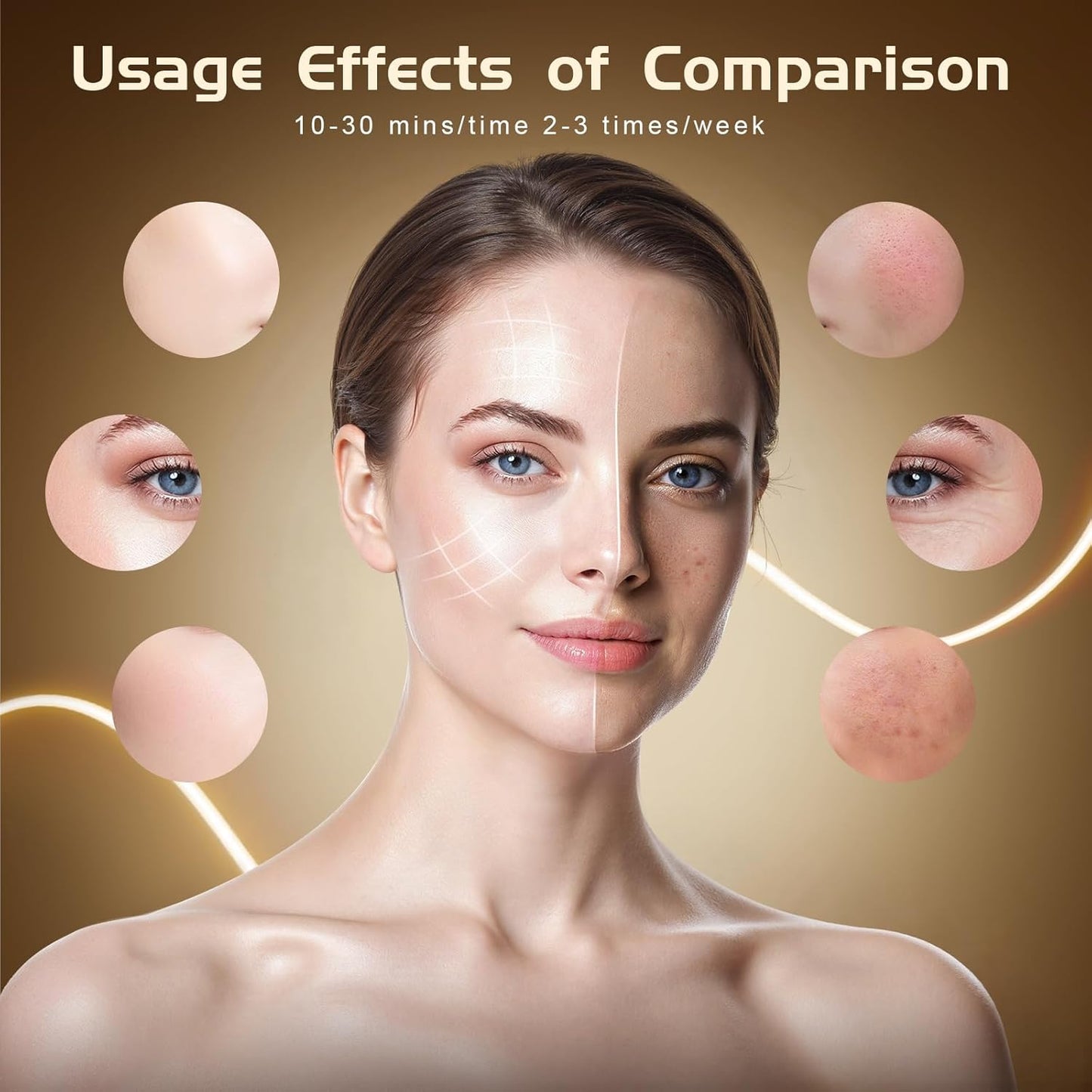 Portable 3-Mode LED Red Light Face Mask