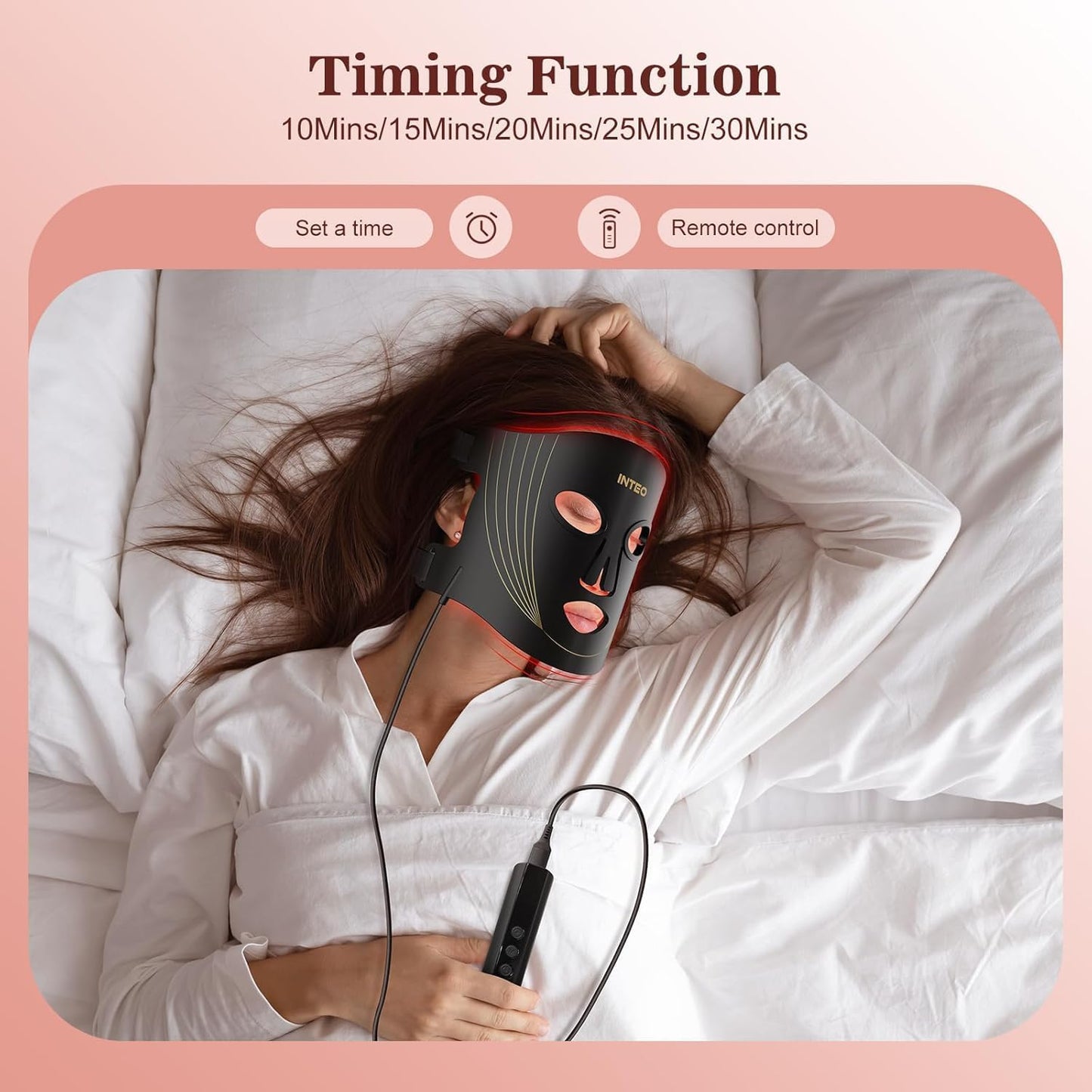 Portable 3-Mode LED Red Light Face Mask