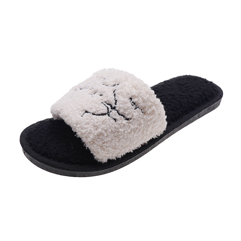 Women's Home Cat Flat Warm Flip Flop