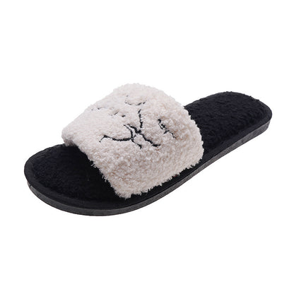 Women's Home Cat Flat Warm Flip Flop