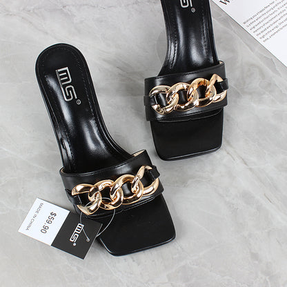 New Simple Stiletto Slippers Women